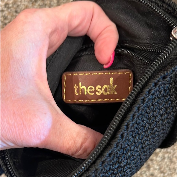 The Sak Black Crochet Shoulder Bag - Picture 7 of 10